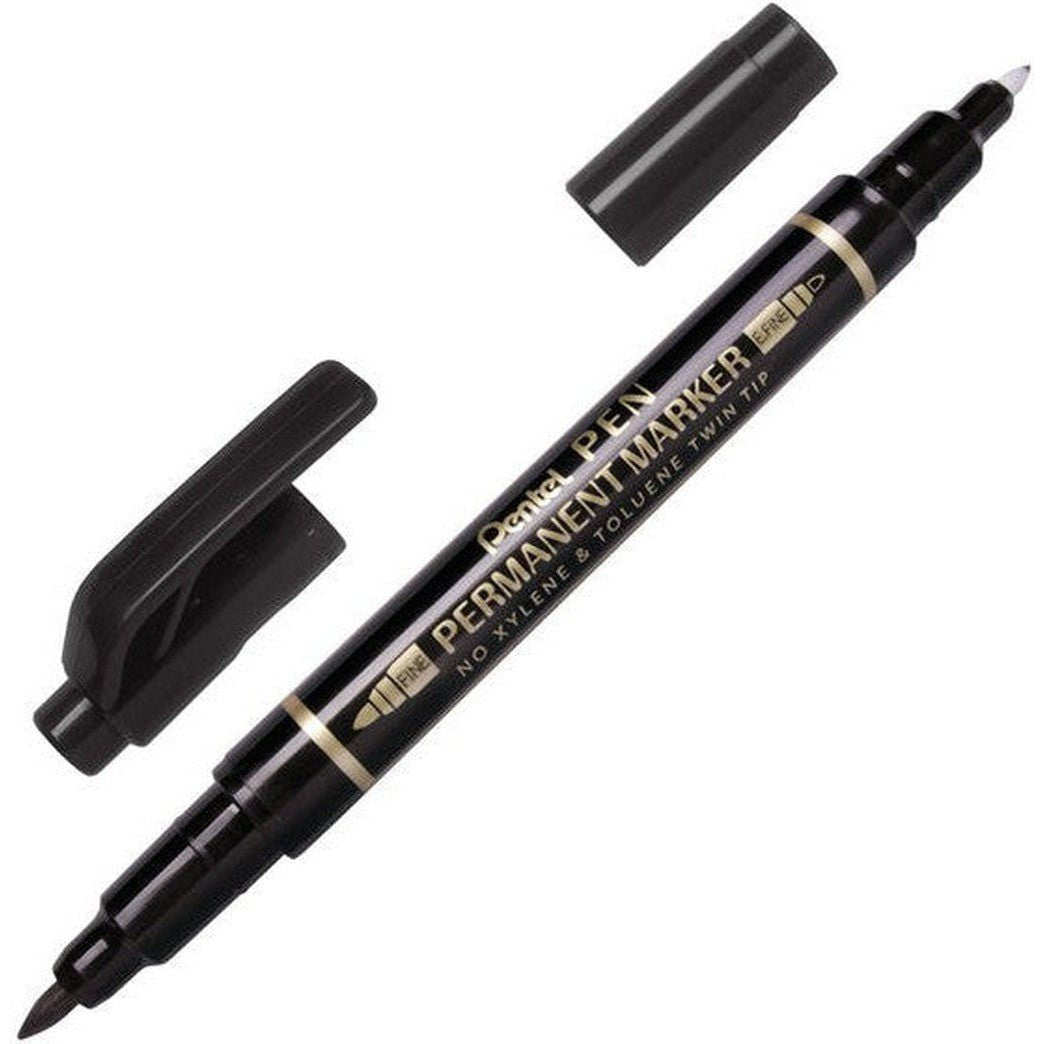 Pentel N75W Permanent Marker Twin Tip 12pcs/pkt