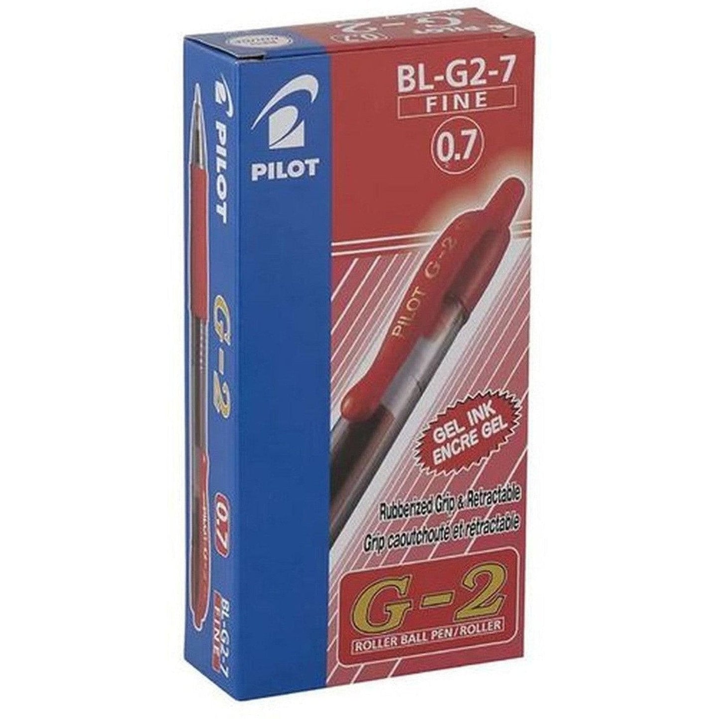 Pilot G2 Retractable Gel Roller Ball 0.7 Mm Tip Box Of 12