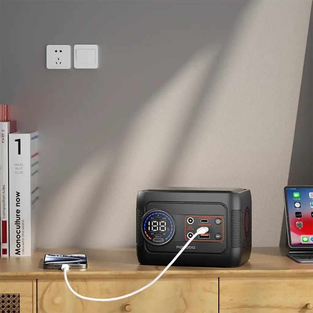 Porodo 150W Forcebase Portable Power Station – Gray/Black