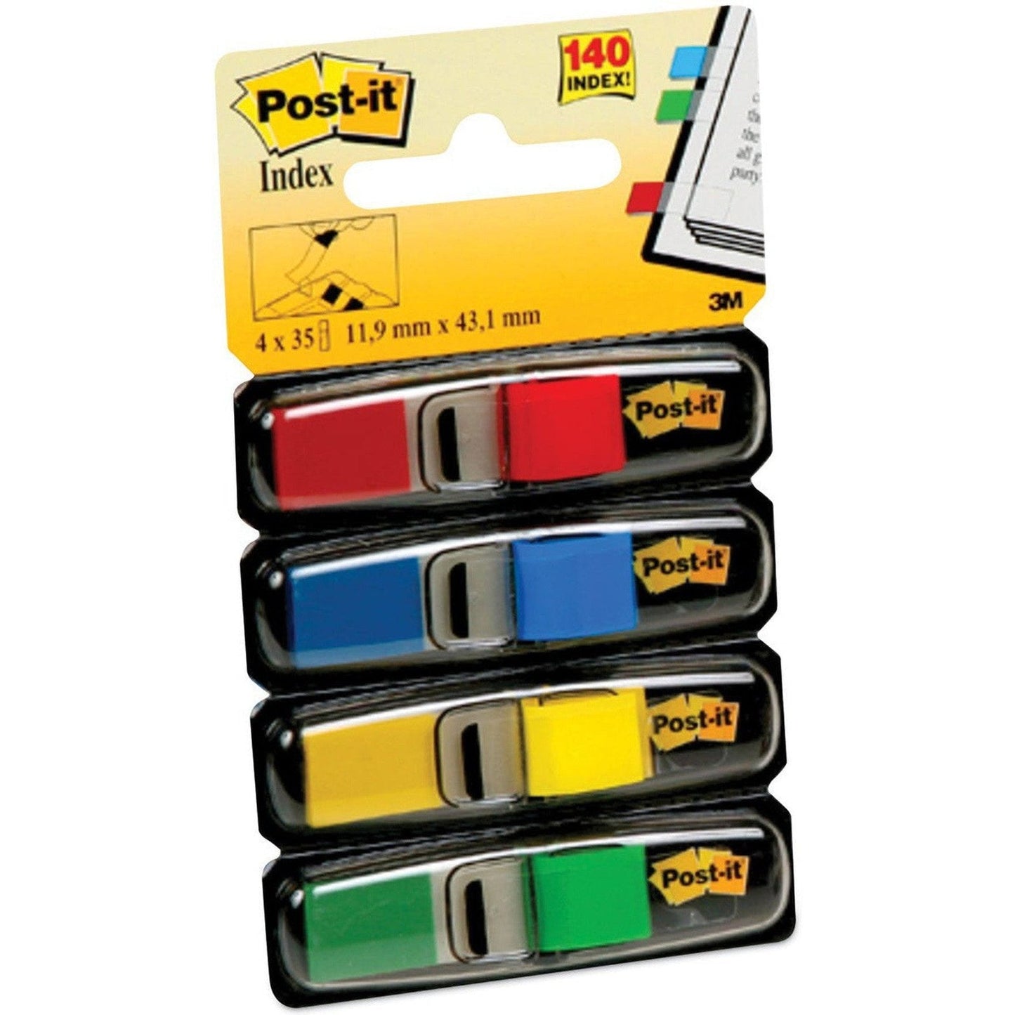 Post-It Flags Four Colour 0.47 X 1.7 140 FLAGS/Box