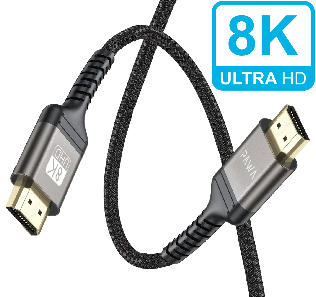 Pawa El-Caro Series Braided HDMI to HDMI 8K Cable - 2 Meter / Black