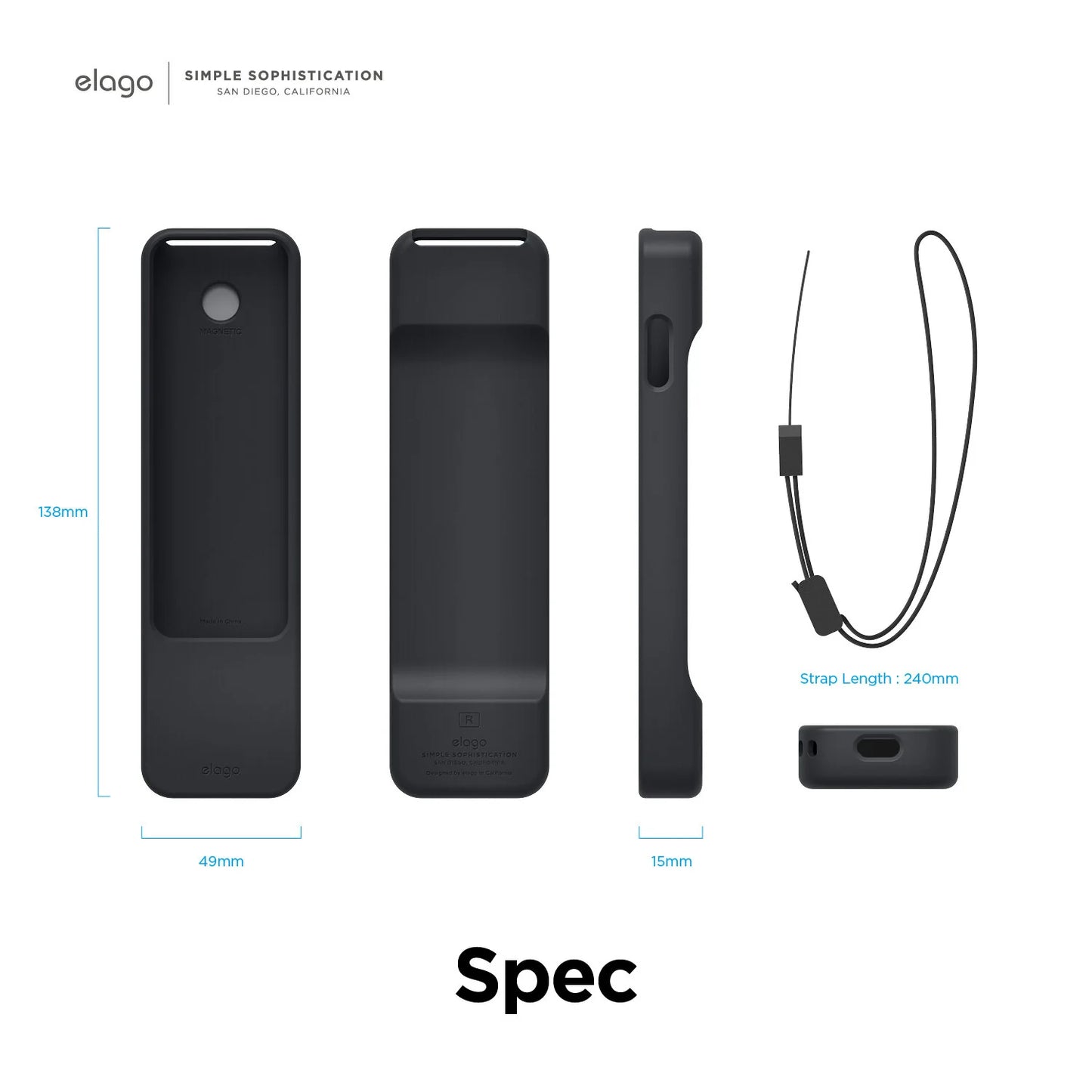 Elago Apple TV Siri Remote R1 Intelli Case - Nightglow Blue
