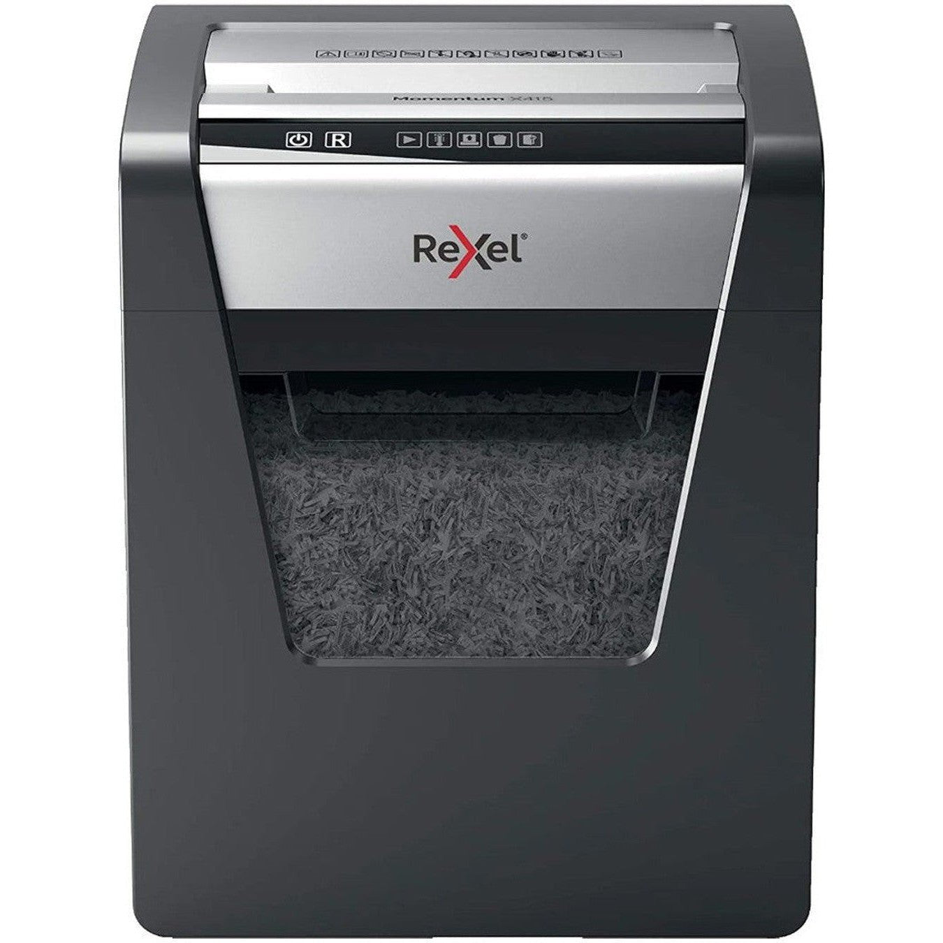 Rexel Momentum X415 Cross Cut Paper Shredder, Shreds 15 Sheets, 23 Litre Bin, Black, 2104576