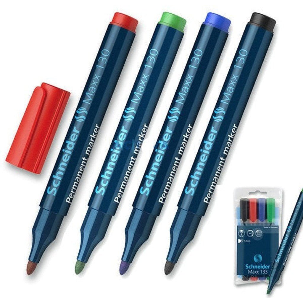 Schneider Max 130 Permanent Marker,Pack Of 4 Colors