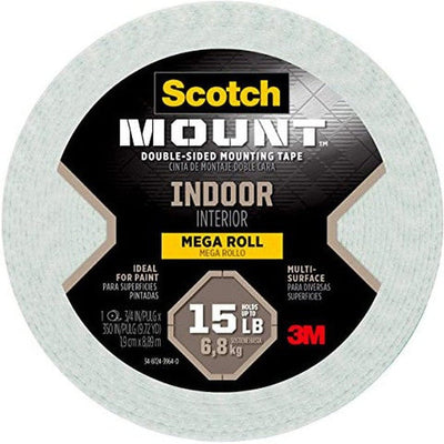 Scotch 110-Long/Dc Double Coated Indoor Mounting Tape
