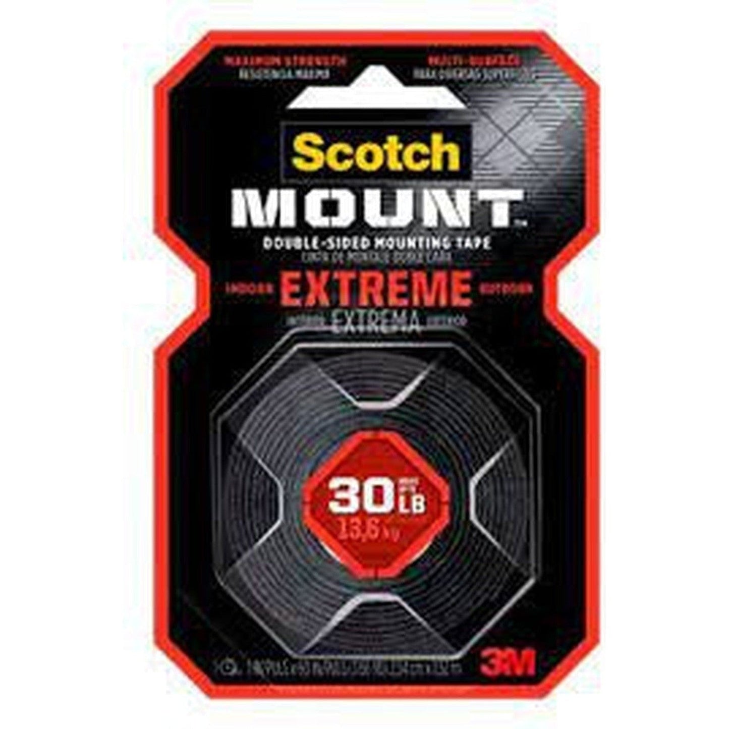 Scotch Black Extreme Mounting Tape - 1-Inch X 400-Inches, , 1-Roll