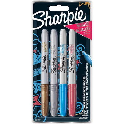 Sharpie Metallic Permanent Markers Metallic Set Of 4 Colors