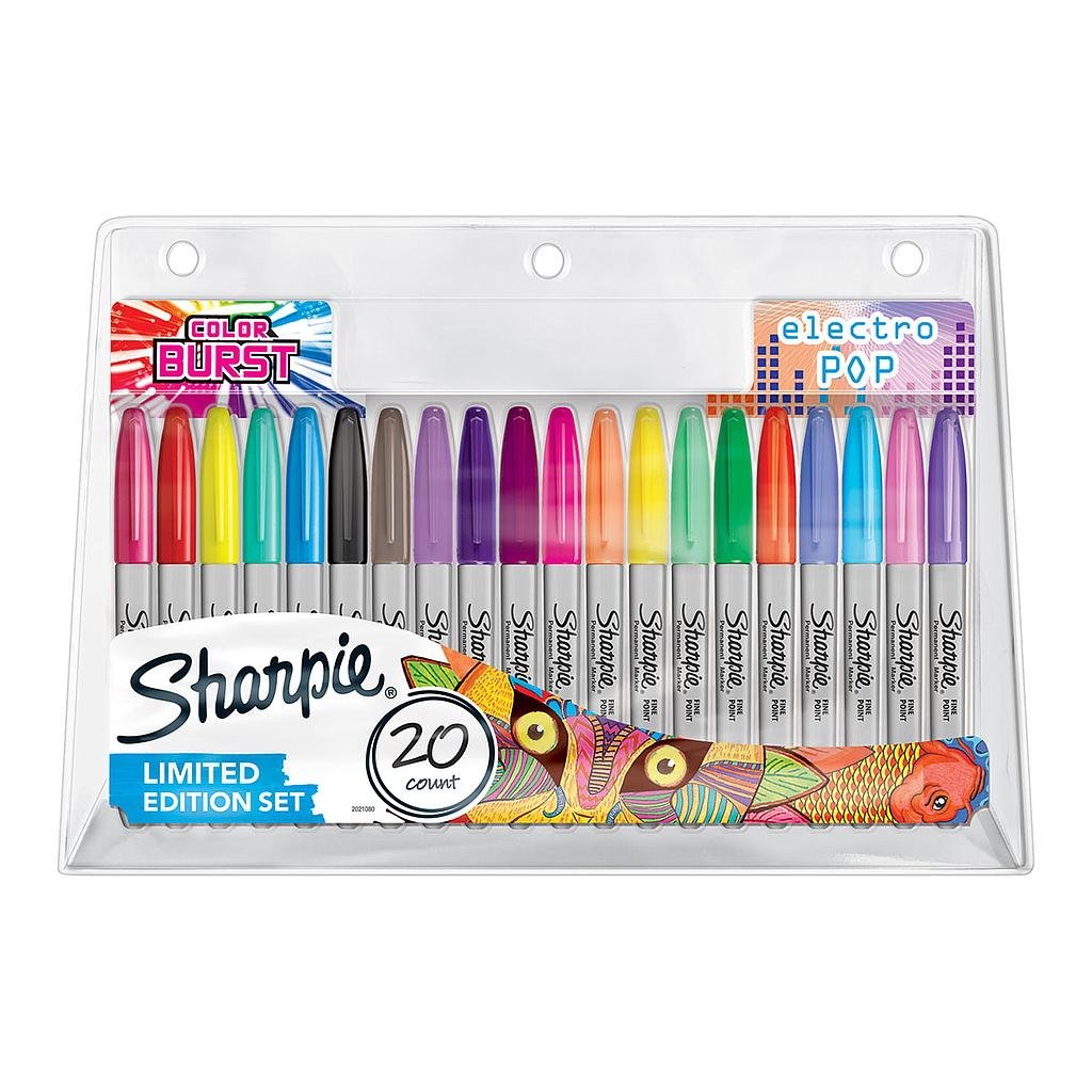 Sharpie Permanent Markers Electropop 20 Colors
