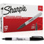 Sharpie Permanent Markers, Fine Point, Black, 12 Count