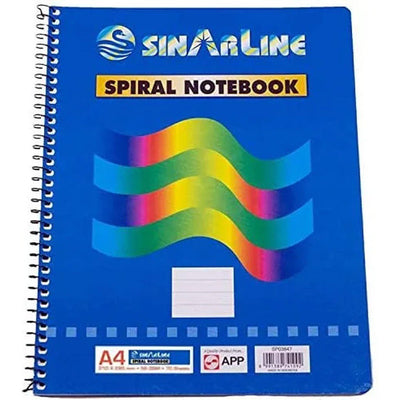 Sinarline Side Spiral Notebook A4 Size 70 Pages