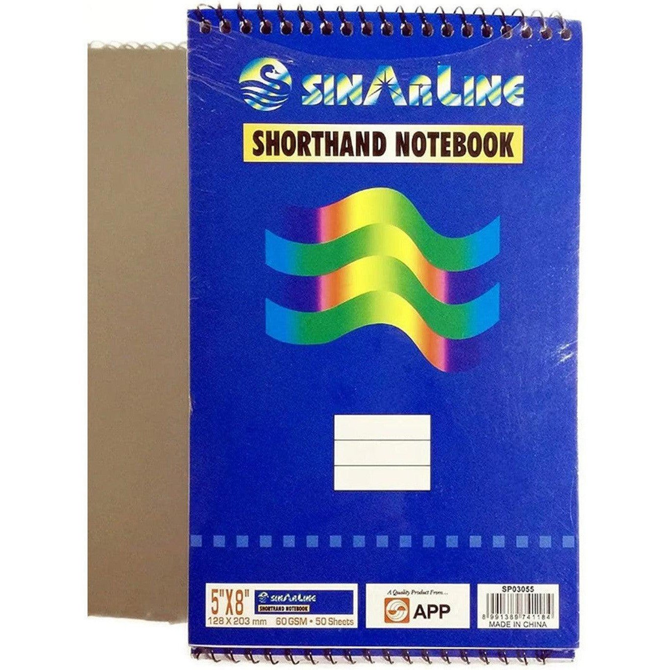 Sinarline Spiral Shorthand Pad - Top Spiral 70 Sheets Line Ruled