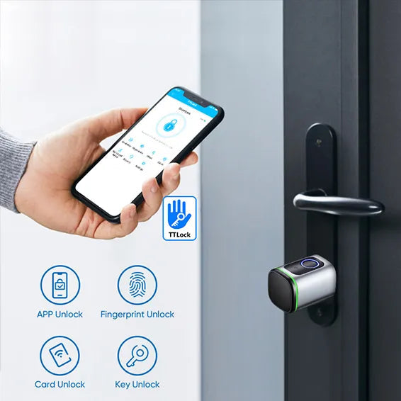 Smart Door Lock Cylinder TTlock Silver- Outdoor