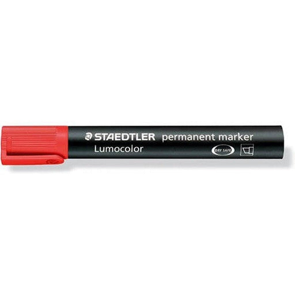 Staedtler 350-2 Chisel Tip Permanent Marker Red Pack Of 10