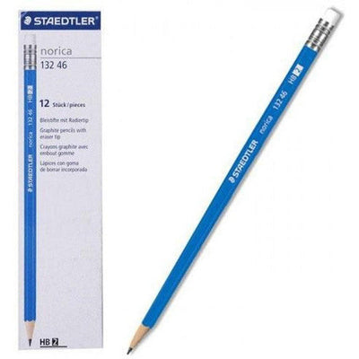Staedtler Norica Graphite Pencil With Eraser Tip - 132 46 - Hb 2 (12Pcs/Pkt)