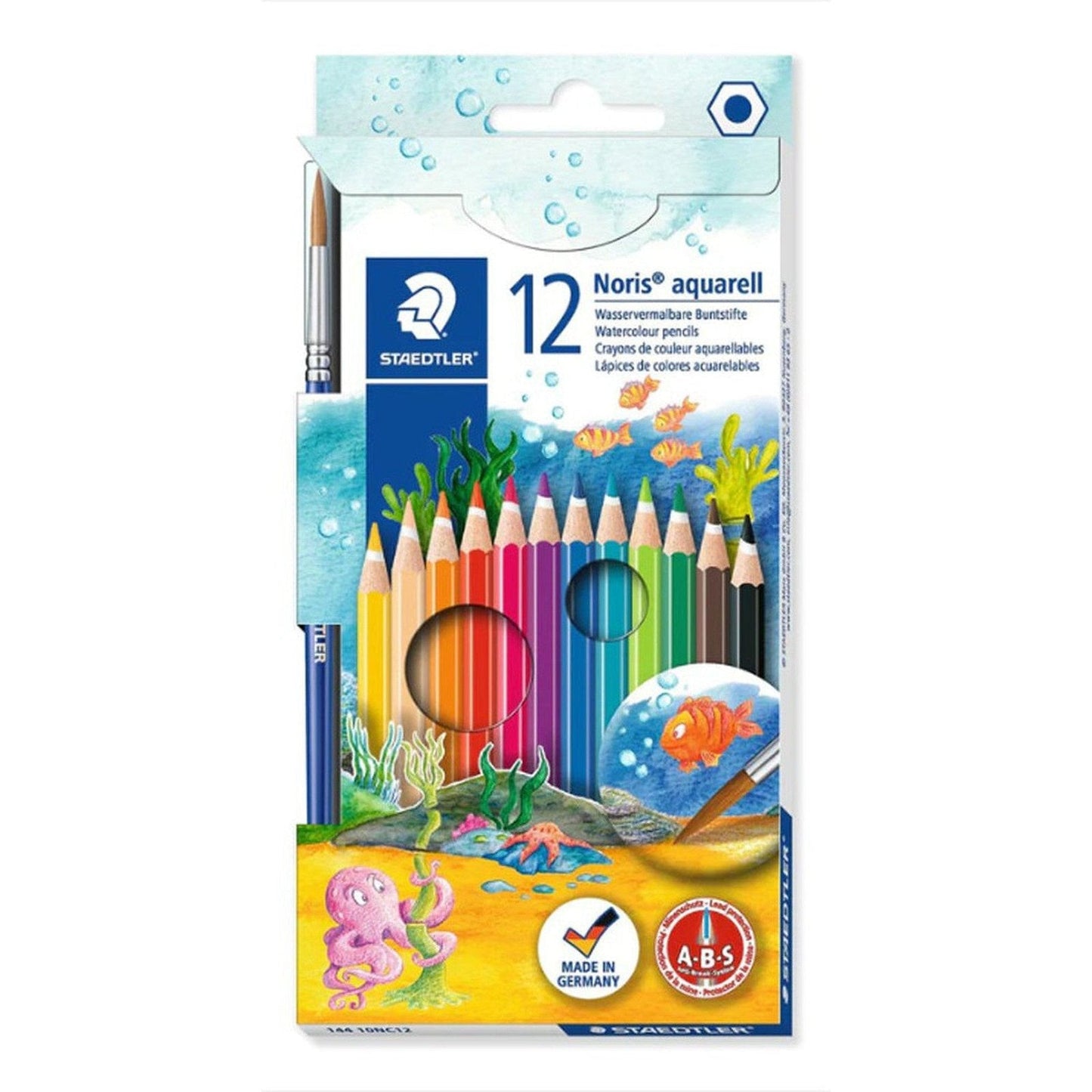 Staedtler Noris® Watercolour Pencils With Brush 12 Colors