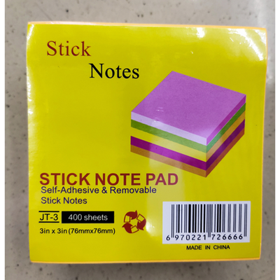 Sticky Notepad Multicolor 3X3 12PADS/PKT