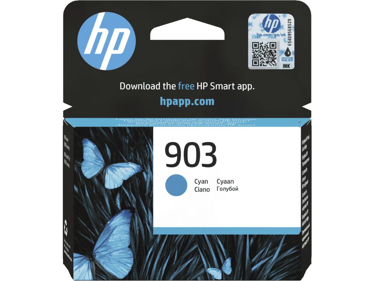 HP 903 Cyan Ink Cartridge - 315 Pages / 8.7 pl / Cyan Color / Ink Cartridge