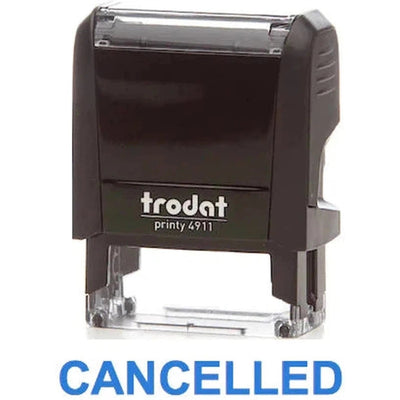 Trodat Printy 4911 Stamp "Cancelled" - Blue