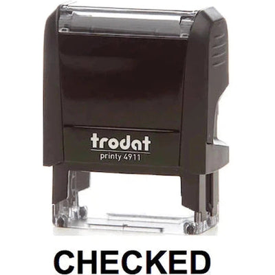 Trodat Printy 4911 Stamp "Checked" - Black