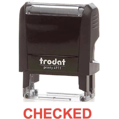 Trodat Printy 4911 Stamp "Checked" - Red