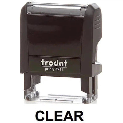 Trodat Printy 4911 Stamp "Clear" - Black