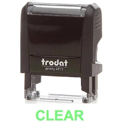 Trodat Printy 4911 Stamp "Clear" - Green