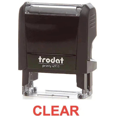 Trodat Printy 4911 Stamp "Clear" - Red
