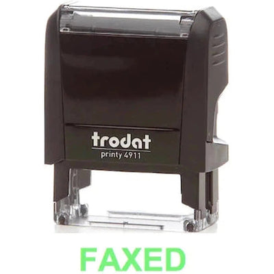 Trodat Printy 4911 Stamp "Faxed" - Green