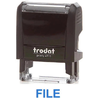 Trodat Printy 4911 Stamp "File" - Blue