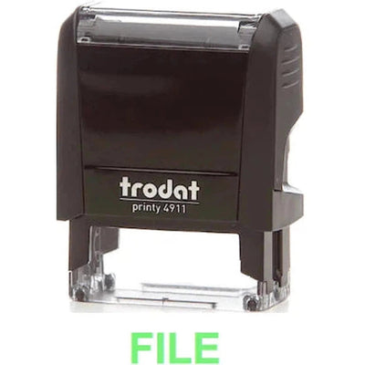 Trodat Printy 4911 Stamp "File" - Green