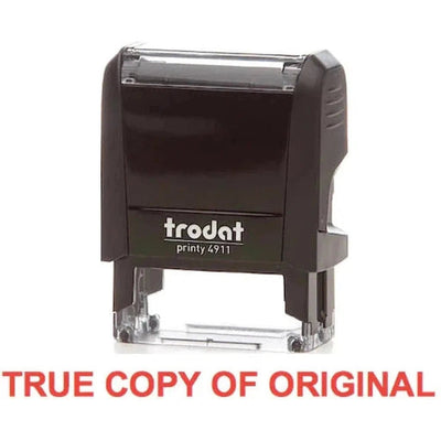Trodat Printy 4911 Stamp "True Copy Of Original" - Red