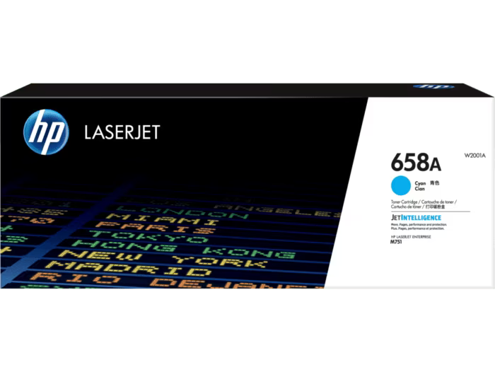 HP 658A Cyan Original LaserJet Toner Cartridge - 6000 Pages / Cyan Color / Toner Cartridge