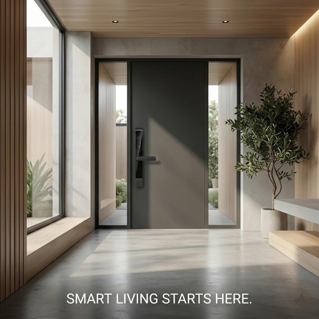 4-in-1 Biometric Smart Door Lock with Tuya App Control