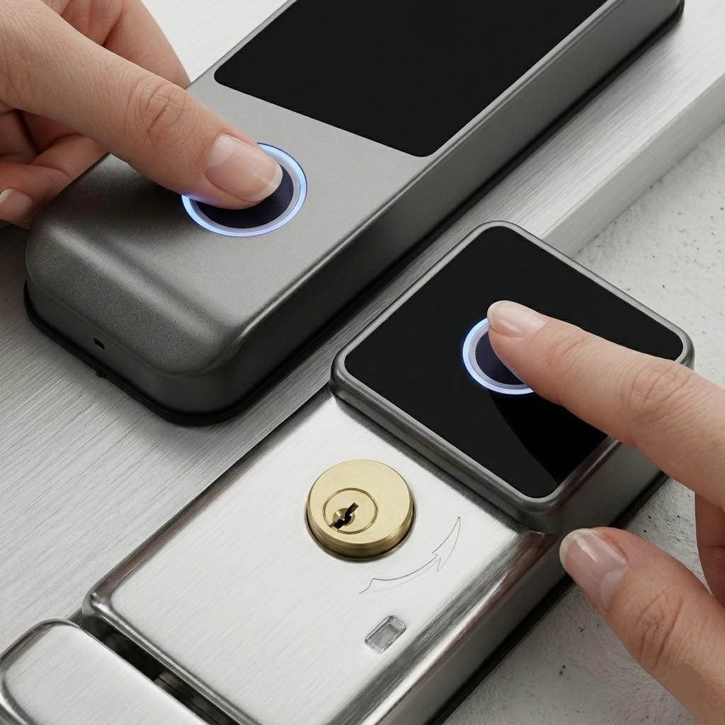 Heavy-Duty Iron Door Smart Lock – Dual Fingerprint Sensors & Tuya App Control