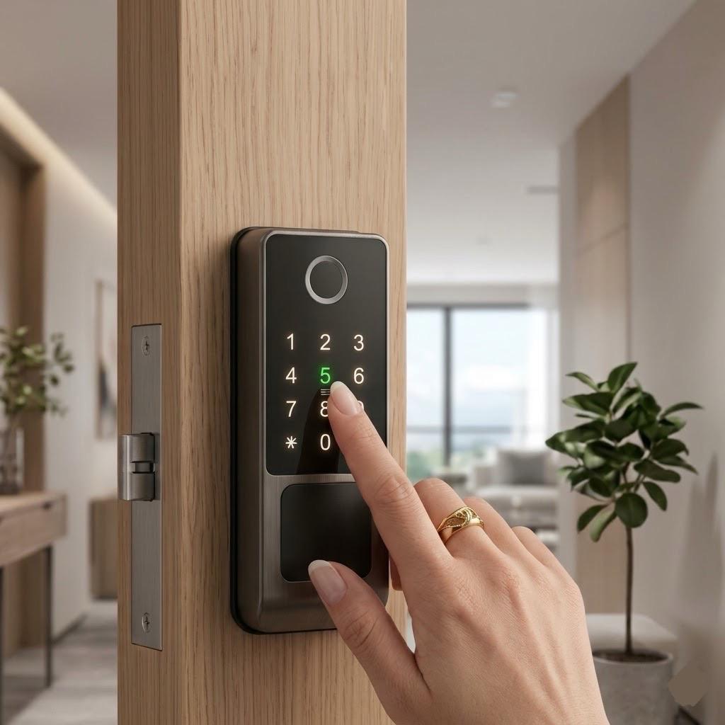 Heavy-Duty Iron Door Smart Lock – Dual Fingerprint Sensors & Tuya App Control