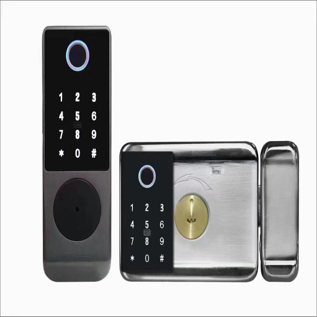 Heavy-Duty Iron Door Smart Lock – Dual Fingerprint Sensors & Tuya App Control
