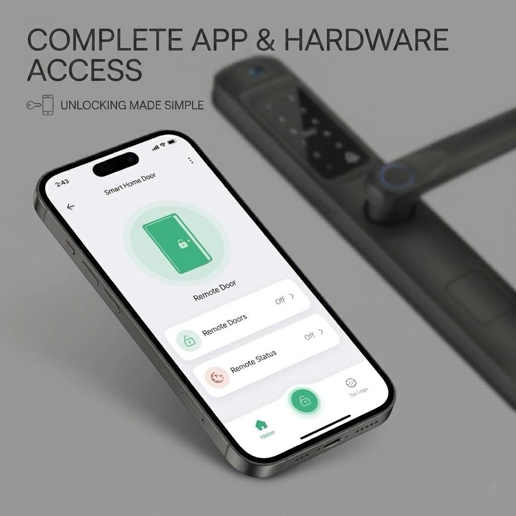 Ultimate 4-in-1 Smart Door Lock with Fingerprint & Tuya App Control