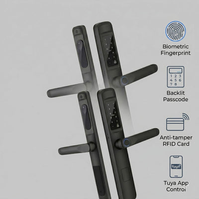 Ultimate 4-in-1 Smart Door Lock with Fingerprint & Tuya App Control