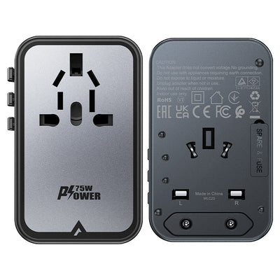 Acefast Z1 GaN Charging Adapter – 2300W + 75W PD (3×USB - C + 2×USB - A) - Saif Al Najmi KwChargersACEFASTSaif Al Najmi KwAcefast Z1 GaN Charging Adapter – 2300W + 75W PD (3×USB - C + 2×USB - A)