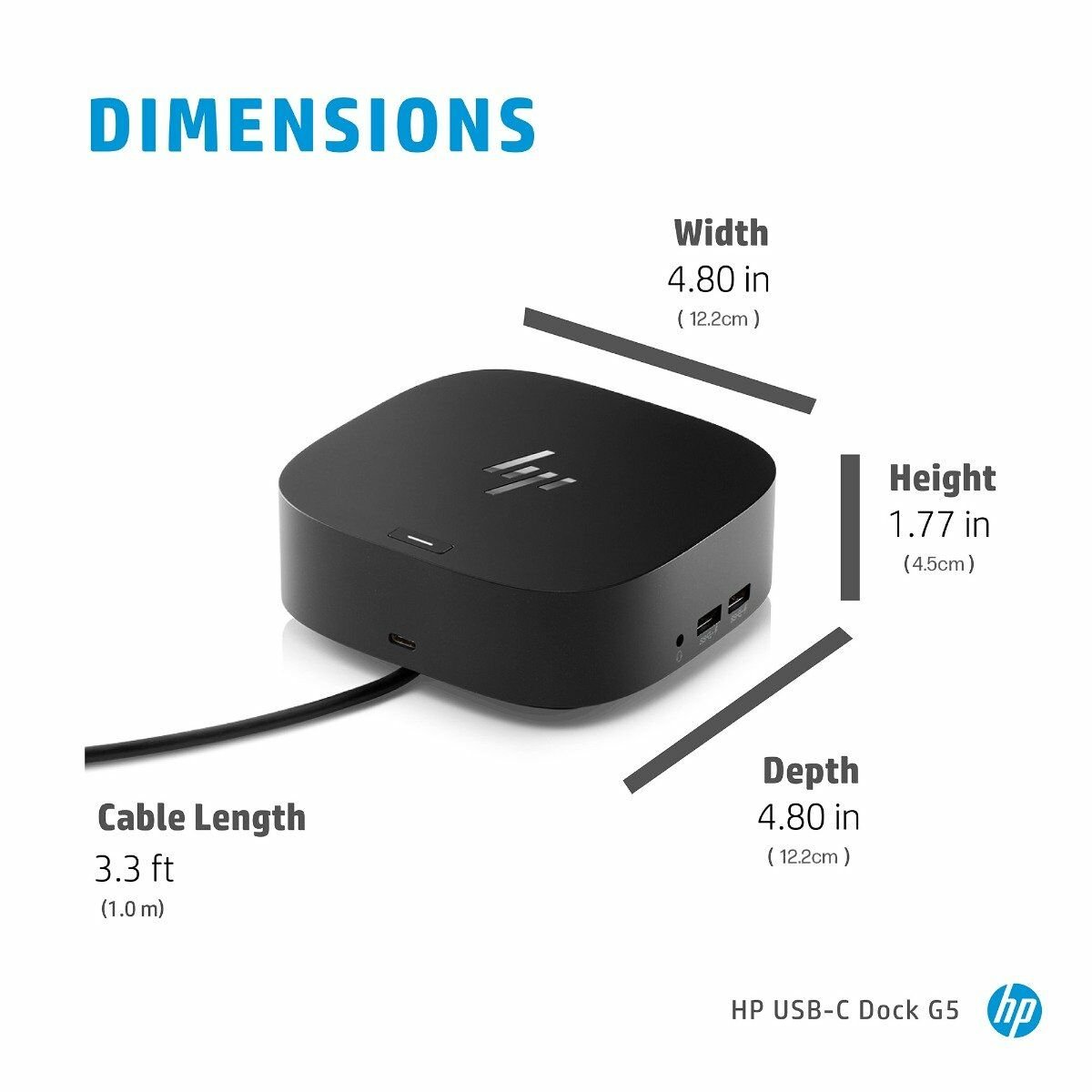 محطة إرساء HP USB Type-C Dock G5 - HDMI / DisplayPort / LAN / USB-C / USB 3.0