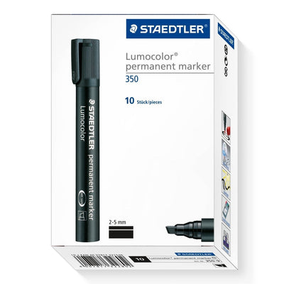 Staedtler Permanent Marker Chisel Tip 350-9 (10Pcs)