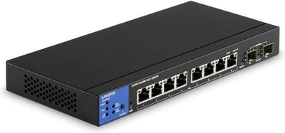 Linksys LGS310MPC - 8-Ports (Ethernet) / 2-Ports (SFP) / Managed / Gigabit / PoE+ / Desktop - Switch