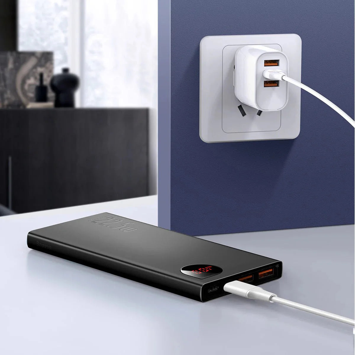 Baseus Adaman Metal Digital Display Quick Charge Power Bank 10000mAh 22.5W Black - Saif Al Najmi KwPower BanksBaseusSaif Al Najmi KwPPAD000001131803Baseus Adaman Metal Digital Display Quick Charge Power Bank 10000mAh 22.5W Black - Saif Al Najmi Kw
