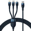 Baseus Flash Series Ⅱ One-For-Three Fast Charging Cable Type-C to M+L+C 100W