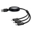 Baseus Free2Draw Charging Cable - USB-C / Micro USB / Lightning / 100W / 1.1 Meter / Black