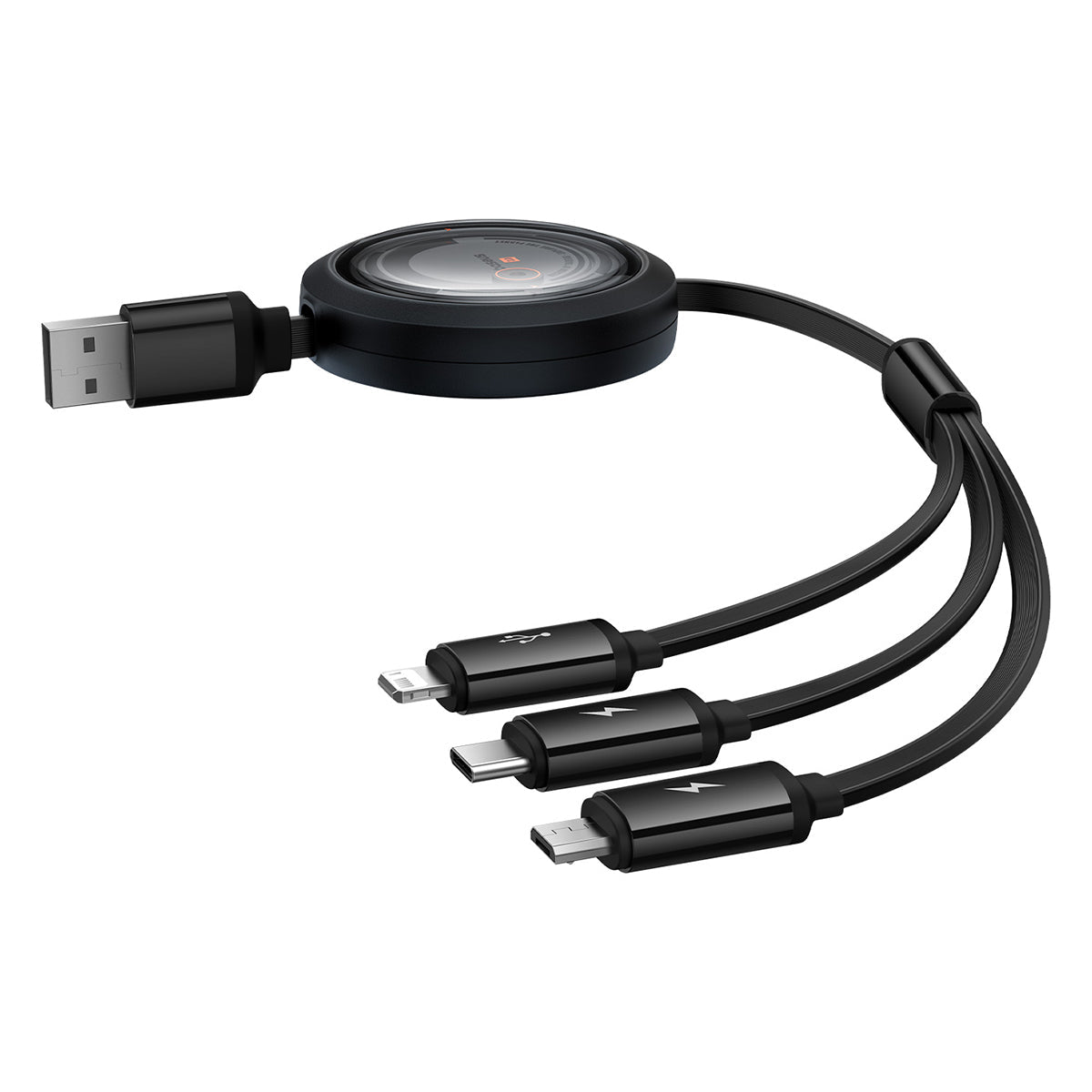 Baseus Free2Draw Charging Cable - USB-C / Micro USB / Lightning / 100W / 1.1 Meter / Black