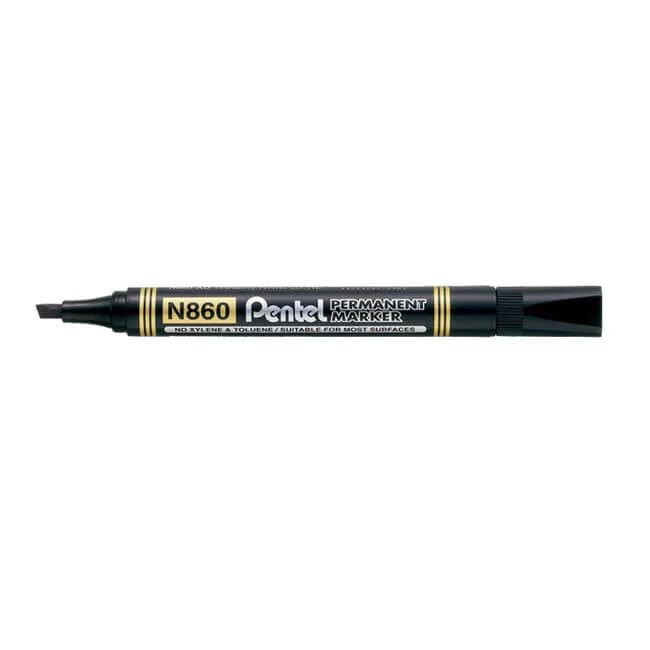 Pentel-N860-Permanent-Marker-Chisel-4.5Mm-Blue/Black