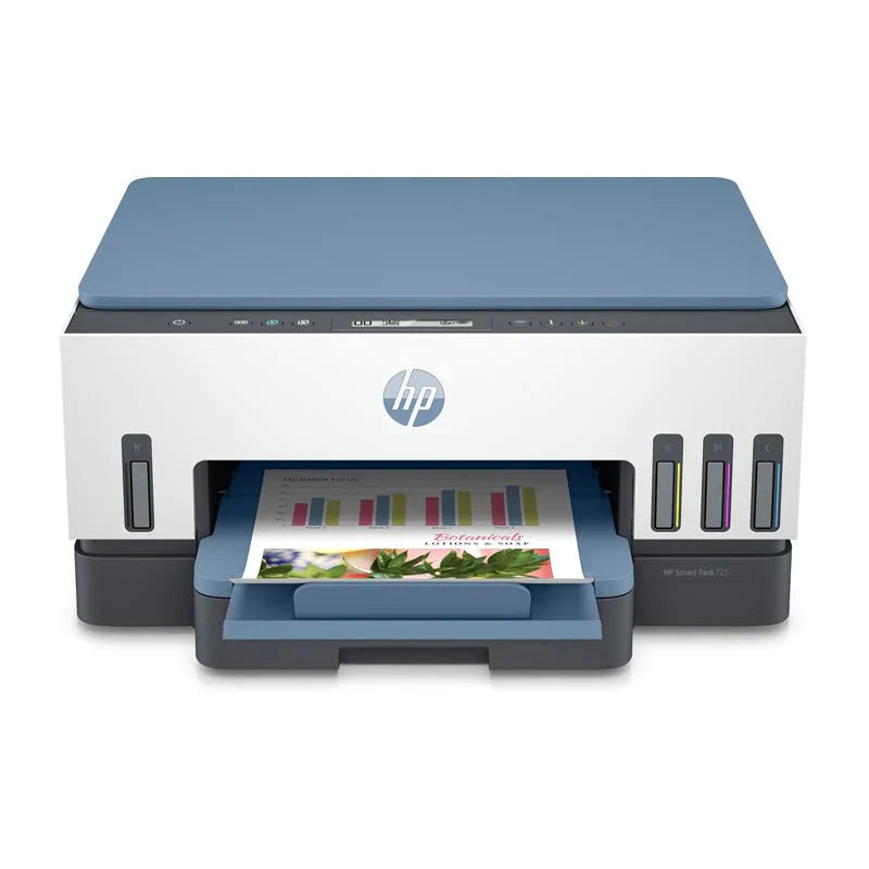 HP Smart Tank Printer 725 AIO - 15ppm / 4800dpi / A4 / USB / Wi-Fi / Bluetooth / Color Inkjet