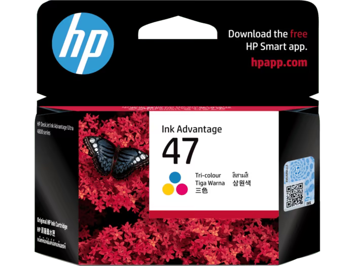 HP 47 Tri-Color Original Ink Cartridge - 700 Pages / Tri-Color / Ink Cartridge