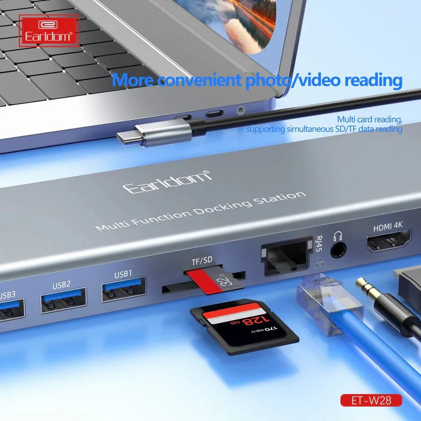 Earldom ET - W28 14 - in - 1 USB - C Hub - Saif Al Najmi KwUSB HubEarldomSaif Al Najmi KwEarldom ET - W28 14 - in - 1 USB - C Hub